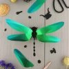 3D-Bastelset DIY - Bastelsets DIY - Bastel - Set - Anisoptera Libelle Blaugrün