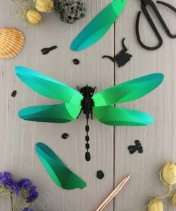 3D-Bastelset DIY - Bastelsets DIY - Bastel - Set - Anisoptera Libelle Blaugrün