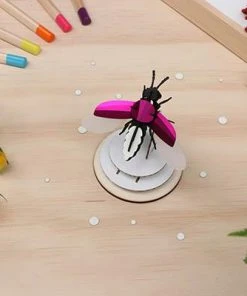 3D-Bastelset DIY - Bastel - Set - Glühwürmchen Pink