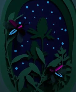 3D-Bastelset DIY - Bastel - Set - Glühwürmchen Pink