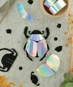 3D-Bastelset DIY - Bastelsets DIY - Bastel - Set - Skarabäus Käfer - Silber Metallic