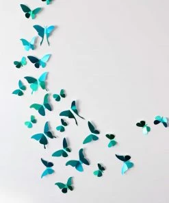 3D-Bastelset DIY - Bastel - Set - Türkiser Schmetterlingsschwarm
