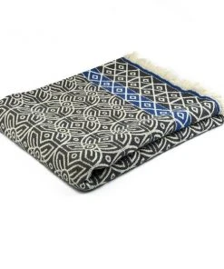 3rd Culture Webdecke Aus Baumwolle Grau Gemustert 145x190cm