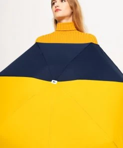 Anatole Paris Regenschirm Bicolor - Marineblau Und Gelb