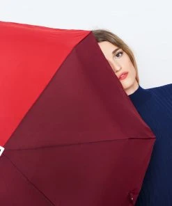 Anatole Paris Regenschirm Bicolor - Rot Und Burgund Regenschirme