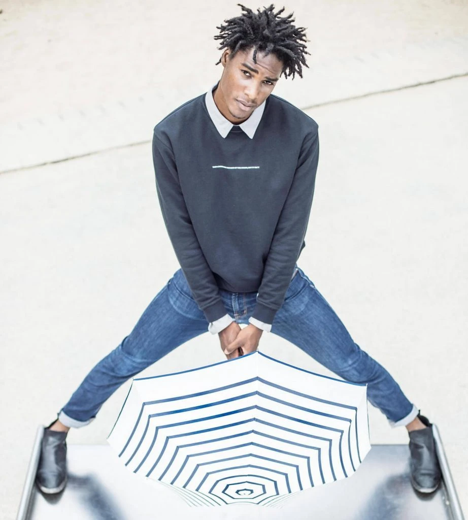 Anatole Paris Regenschirme Regenschirm Gestreift - Navy Blau - HENRI 5 Anatole Paris Regenschirme Regenschirm Gestreift - Navy Blau - HENRI