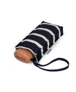 Anatole Paris Regenschirm Gestreift - Navy Blau - PABLO