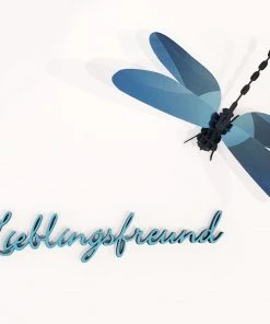 3D-Bastelset DIY - Bastelsets DIY - Bastel - Set - Anisoptera Libelle Blau