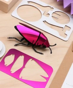 3D-Bastelset DIY - Bastelsets DIY - Bastel - Set - Schmuckkäfer Pink