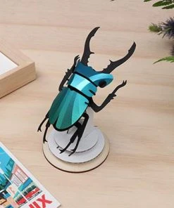 3D-Bastelset DIY - Bastelset - Hirschkäfer Blau Grün DIY - Bastelsets