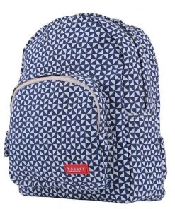 Bakker Kindergarten- Rucksack Mit Grafischem Muster In Blau Weiß