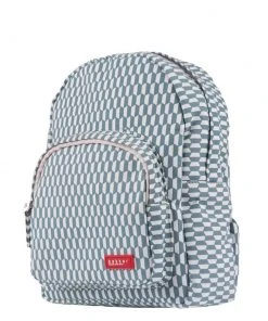 Bakker Kindertaschen Und - Rucksäcke Kindergarten- Rucksack Mit Grafischem Muster In Taubenblau Und Weiß