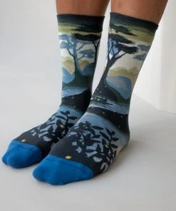 Bonne Maison SALE Motivsocken Landschaft Mit Glühwürmchen