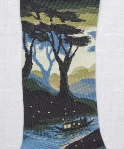 Bonne Maison SALE Motivsocken Landschaft Mit Glühwürmchen