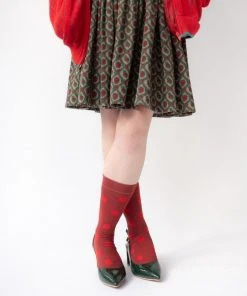 Bonne Maison Polkadot Socken Crimson 4 Bonne Maison Polkadot Socken Crimson