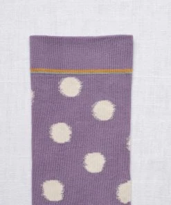 Bonne Maison Polkadot Socken Violett