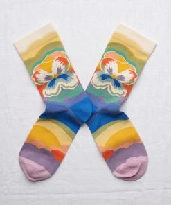 Regenbogenfarbene Stiefmütterchen Socken Multico Pansy Von Bonne Maison