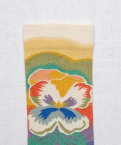 Regenbogenfarbene Stiefmütterchen Socken Multico Pansy Von Bonne Maison