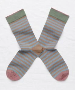 Bonne Maison Ringelsocken Taupe Braun