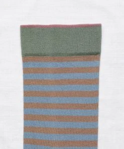 Bonne Maison Ringelsocken Taupe Braun