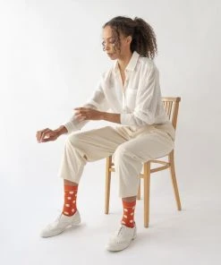 Bonne Maison Socken Orange Polka Dot