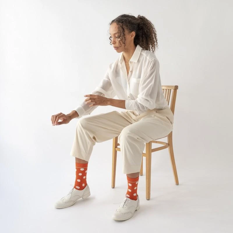 Bonne Maison Socken Orange Polka Dot 4 Bonne Maison Socken Orange Polka Dot