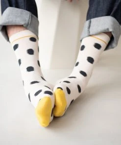 Bonne Maison Socken Polkadot Nachtblau Naturweiß