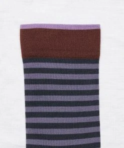 Bonne Maison Violette Ringelsocken