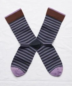 Bonne Maison Violette Ringelsocken "Nacht"