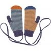 Catherine Tough Fäustlinge Aus Lammwolle Gestreift Blau - Orange 2 Catherine Tough Fäustlinge Aus Lammwolle Gestreift Blau - Orange