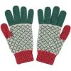 Catherine Tough Fingerhandschuhe Aus Lammwolle Raute Grün Unisex Winteraccessoires Für Erwachsene