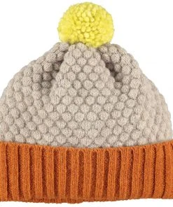 Catherine Tough Kindermütze Aus Lammwolle Beige - Gelb - Rostrot