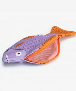 DonFisher Kleiner Piranha Lila Orange | Fisch- Täschchen | Geldbörse