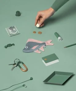 DonFisher Euis, Federmäppchen, Kulturbeutel Blau Rosa Biddy | Schlüsselring- Täschchen