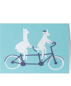 Donna Wilson Glückwunsch Und Grußkarten Tandem - Ziege Und Geisbock Grußkarte