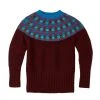 Donna Wilson Isla Yoke Weinroter Pullover Aus Reiner Wolle Für Damen