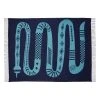 Donna Wilson Snake, Türkis-blaue Kuscheldecke Mit Schlangenmotiv SALE 1 Donna Wilson Snake, Türkis-blaue Kuscheldecke Mit Schlangenmotiv SALE