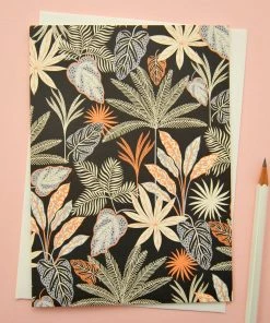 Elvira Van Vredenburgh Grußkarte - Botanik Auf Schwarz II Glückwunsch Und Grußkarten