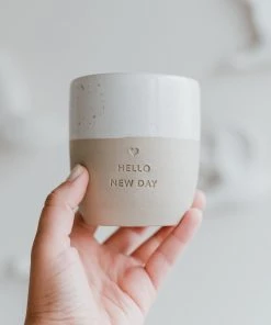 Eulenschnitt Kaffeebecher / Teebecher Aus Keramik HELLO NEW DAY Gedeckter Tisch