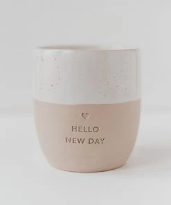 Eulenschnitt Kaffeebecher / Teebecher Aus Keramik HELLO NEW DAY Gedeckter Tisch