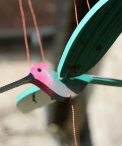 FAIR MOMS Für's Kinderzimmer Vogel - Mobile Kolibri Türkis Pink