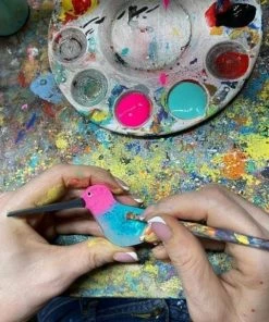 FAIR MOMS Für's Kinderzimmer Vogel - Mobile Kolibri Türkis Pink