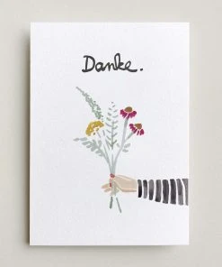 Farina Kuklinski Danke Mit Blumenstrauß | Grußkarte
