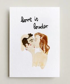 Farina Kuklinski Love Is Louder | Grußkarte Mit Kuss