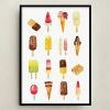 Farina Kuklinski Eis Am Stiel Und In Der Waffel - Poster DIN A4