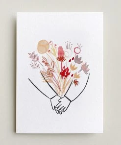 Farina Kuklinski Blumenstrauß Umarmt | Grußkarte Glückwunsch Und Grußkarten