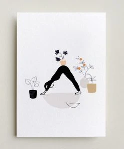 Farina Kuklinski Yoga Herabschauender Hund | Grußkarte