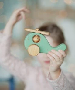 Friendly Kinder Helikopter Holzspielzeug