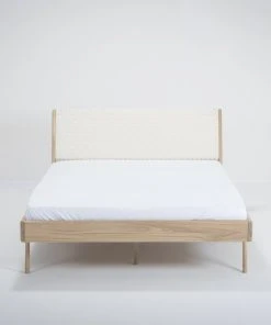 Gazzda FAWN Bett Deep Frame - Eiche Mit Kopfteil Aus Baumwollband- Geflecht 4 Gazzda FAWN Bett Deep Frame - Eiche Mit Kopfteil Aus Baumwollband- Geflecht