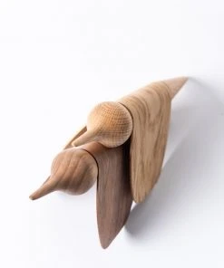 Tica - Vogel Von Gazzda Aus Holz In Natürlich Geöltem Walnuss Wohnaccessoires